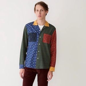 J. Crew | NWT! Men’s cotton-wool Challis Camp Cotton Shirt